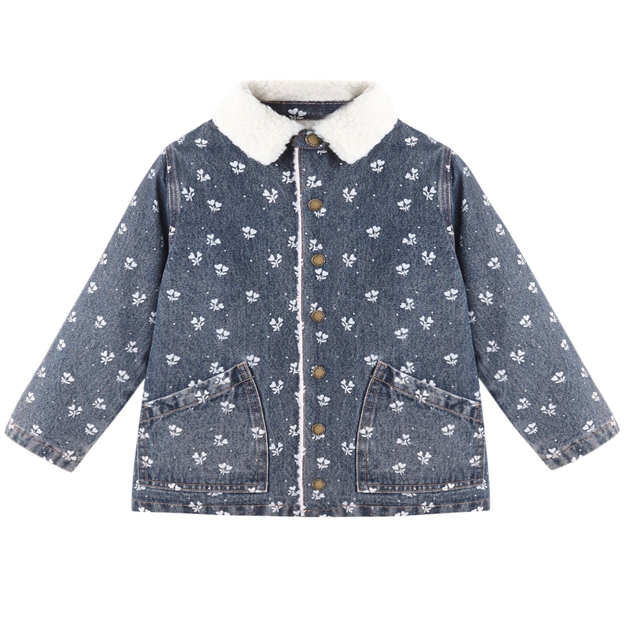 Heart Ditsy Long Chore Coat