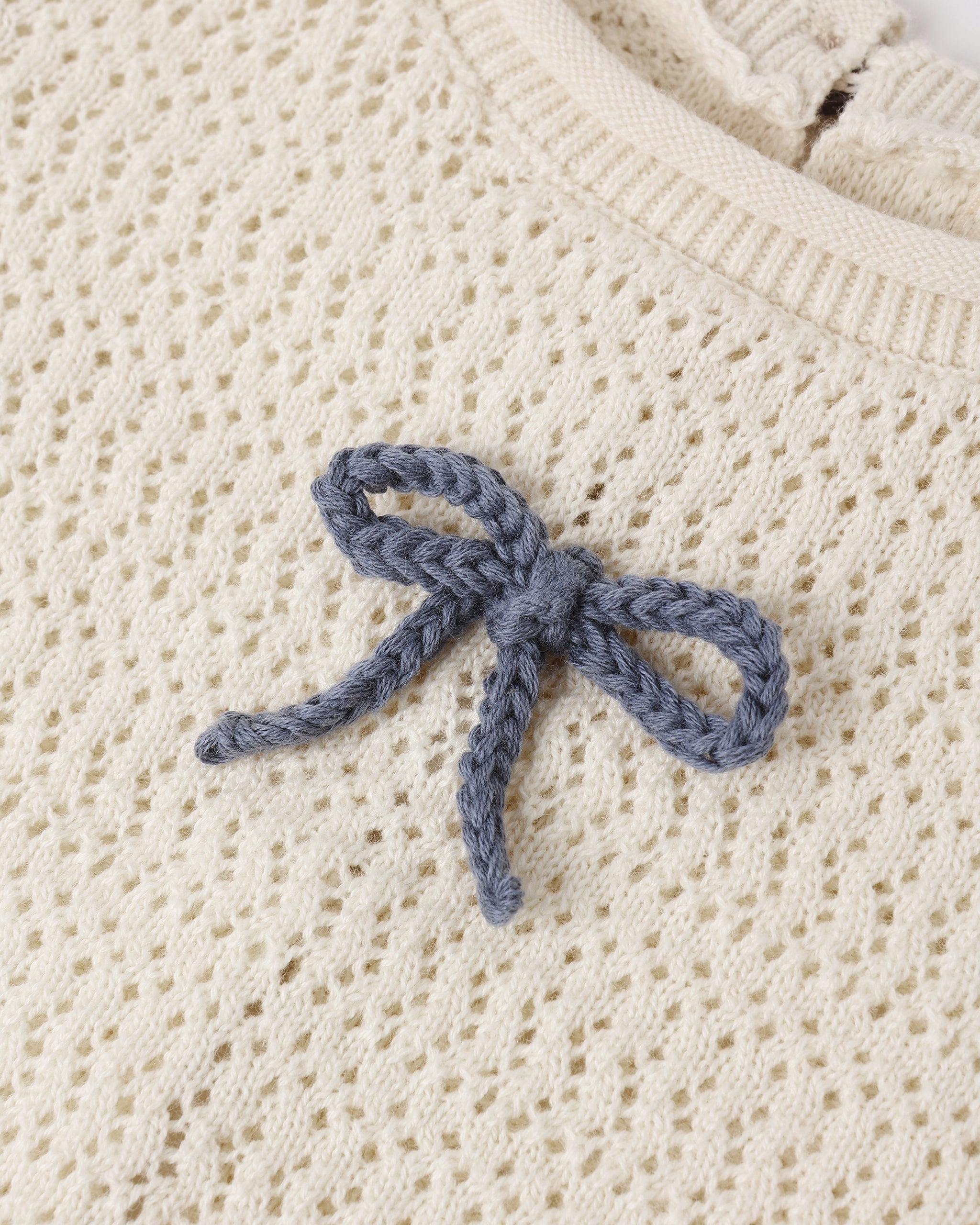 Natural Scallop Knit Baby Set