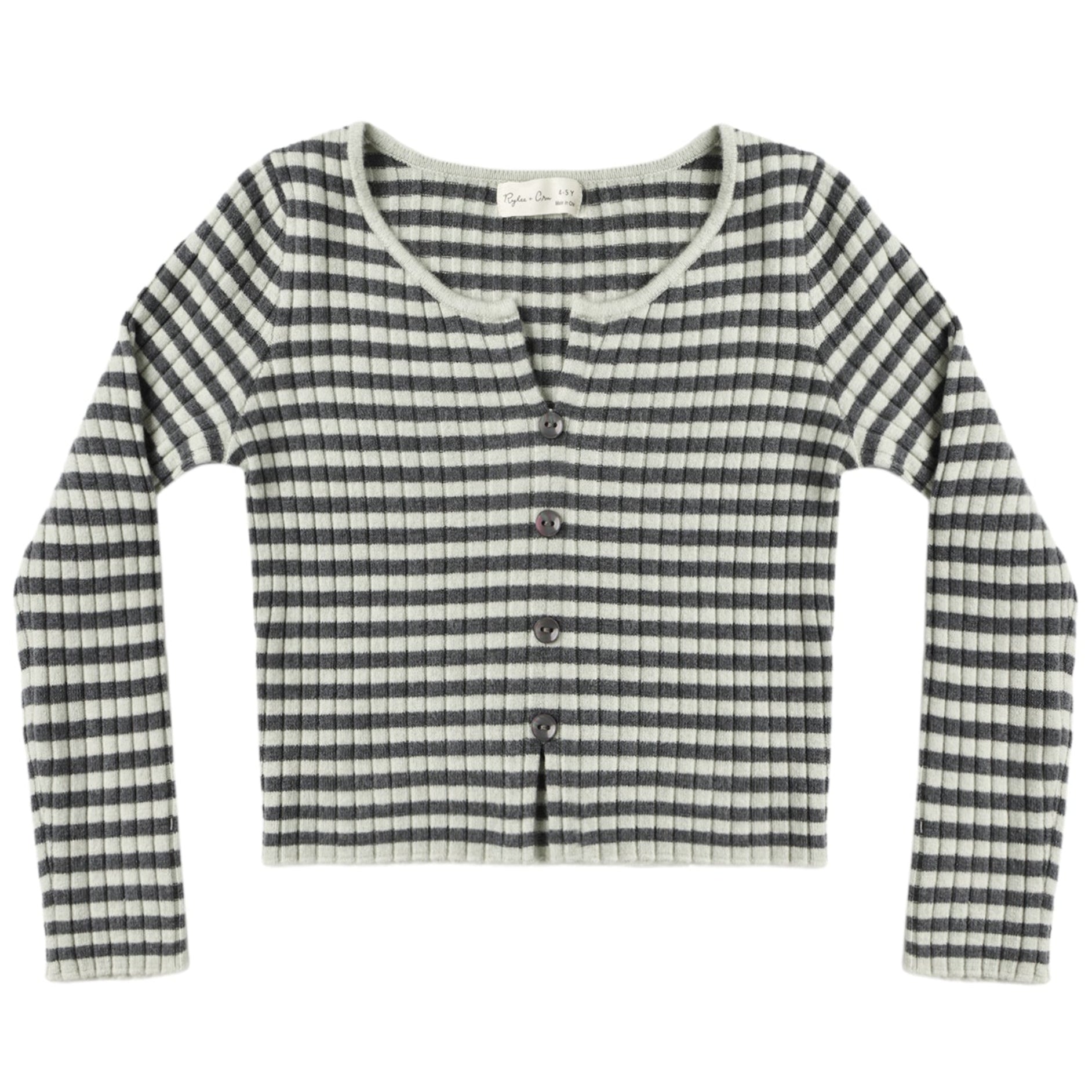 Midnight Stripe Long Sleeve Knit Tee