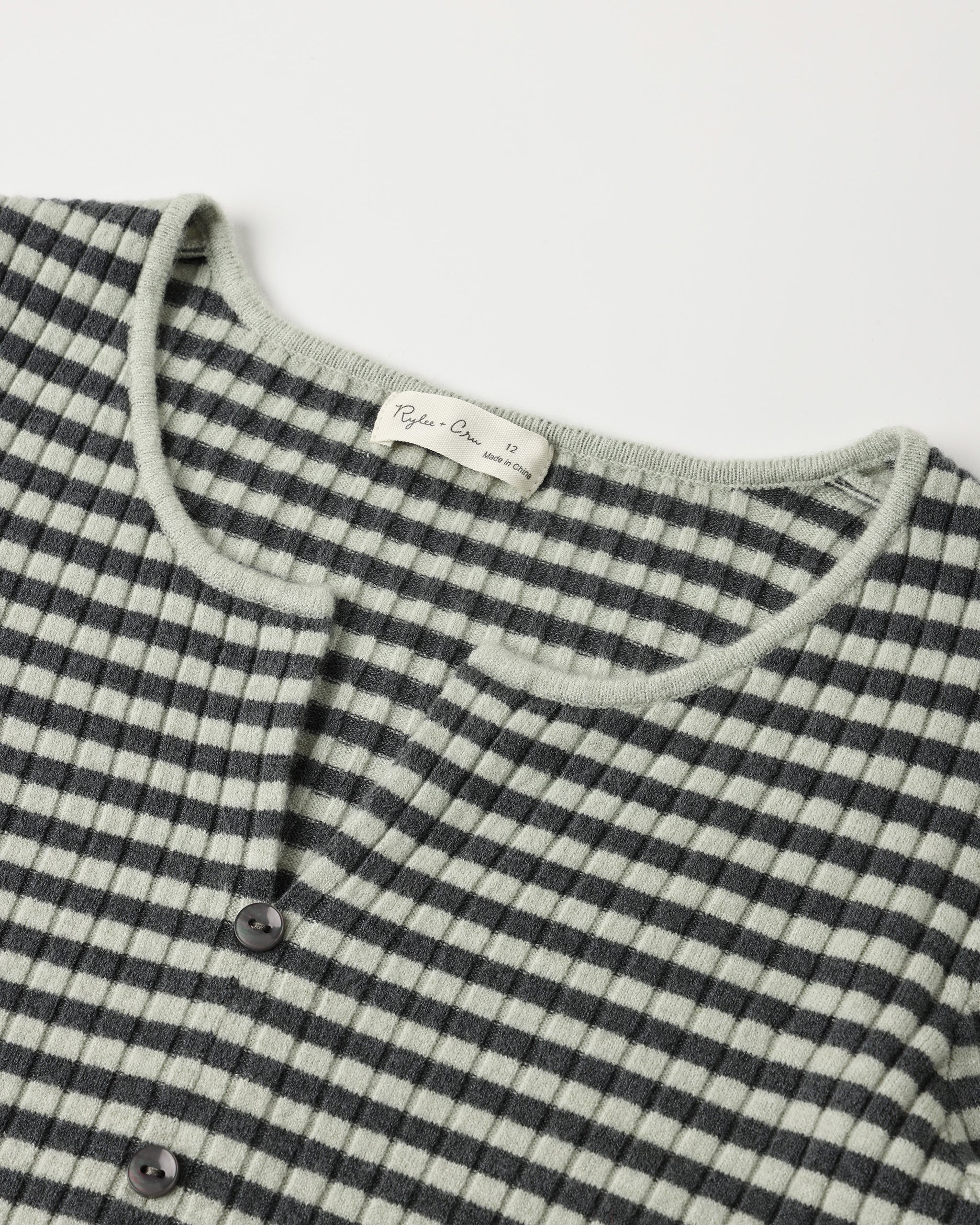 Midnight Stripe Long Sleeve Knit Tee