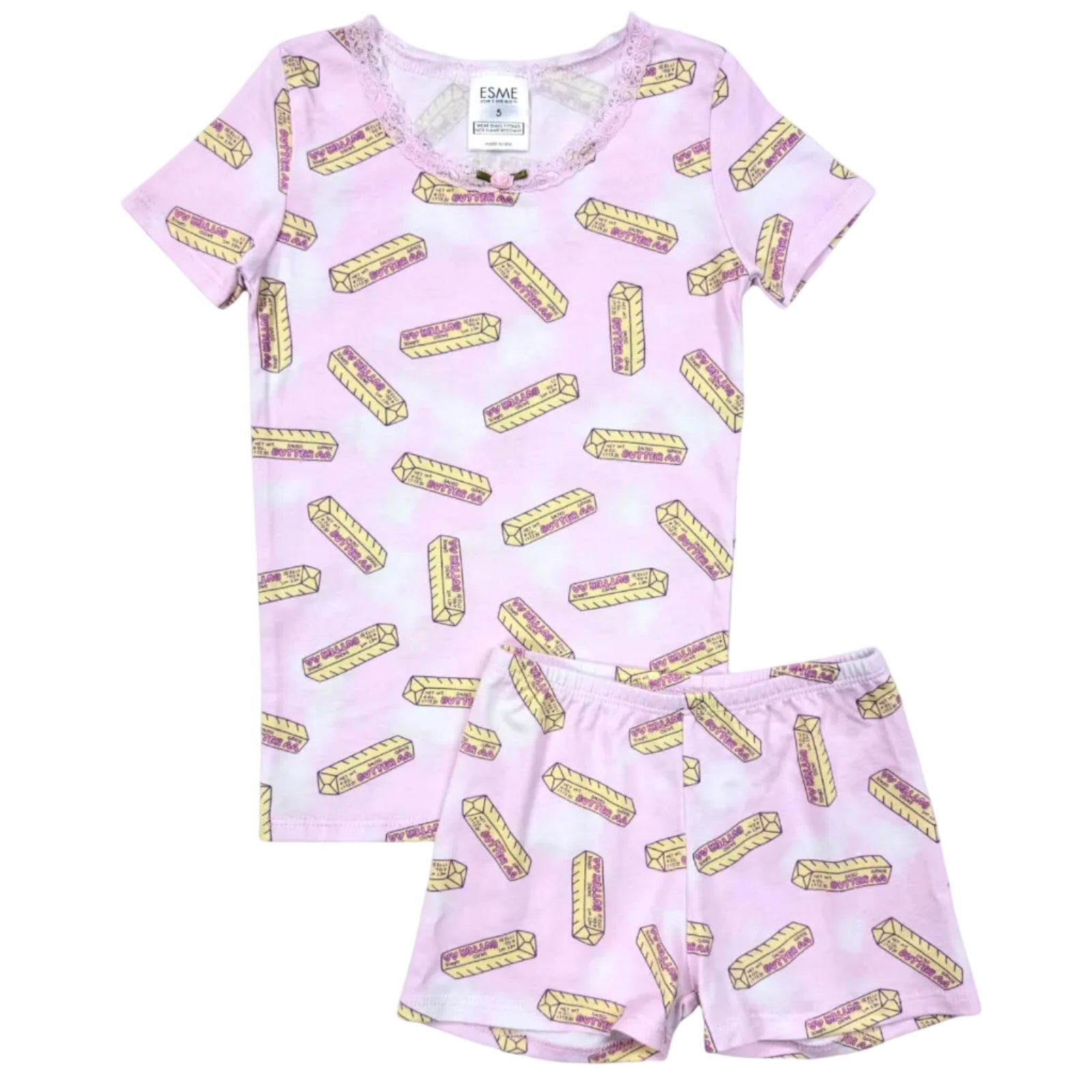 Pink Butter SS PJ Set
