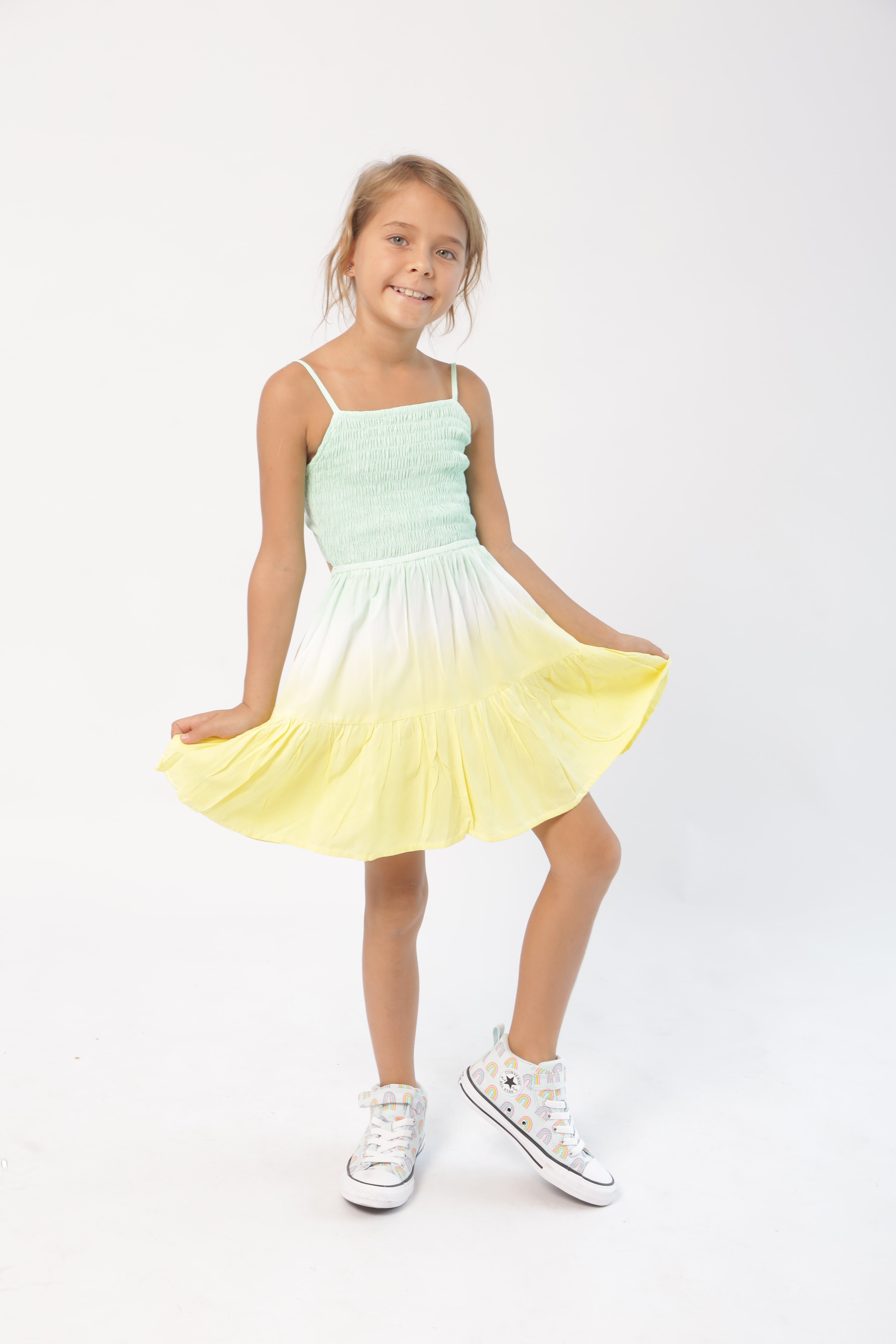 Dip Yellow Smock Dress