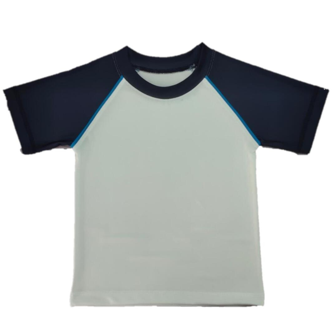Navy and Turq SS Rashguard