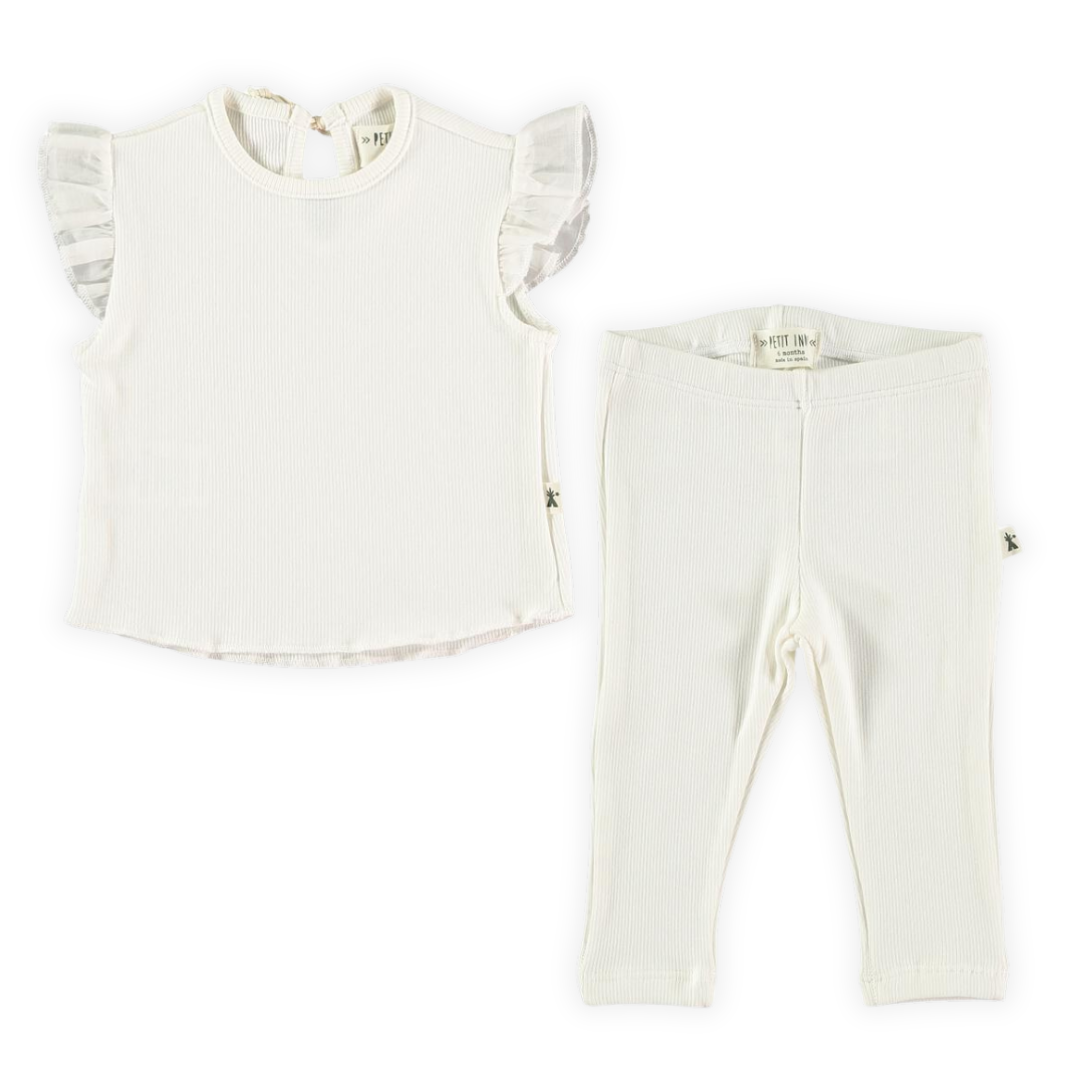 White Ruffle Top