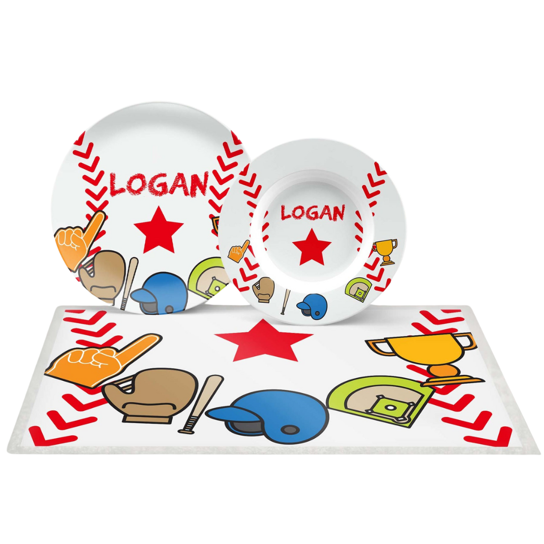 Personalized Baseball Dishware