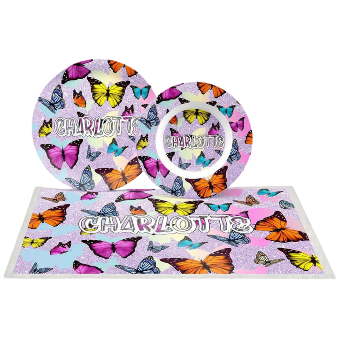 Personalized Butterflies Dishware