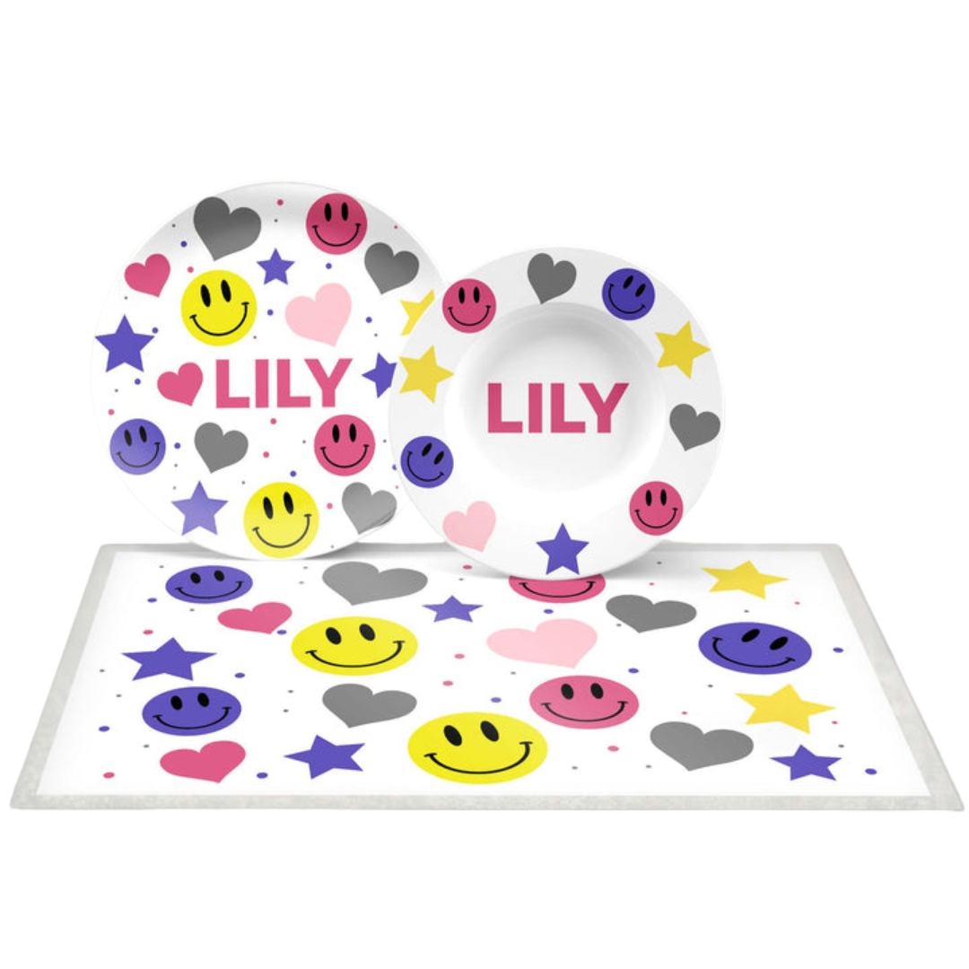 Personalized Girls Emojis Dishware