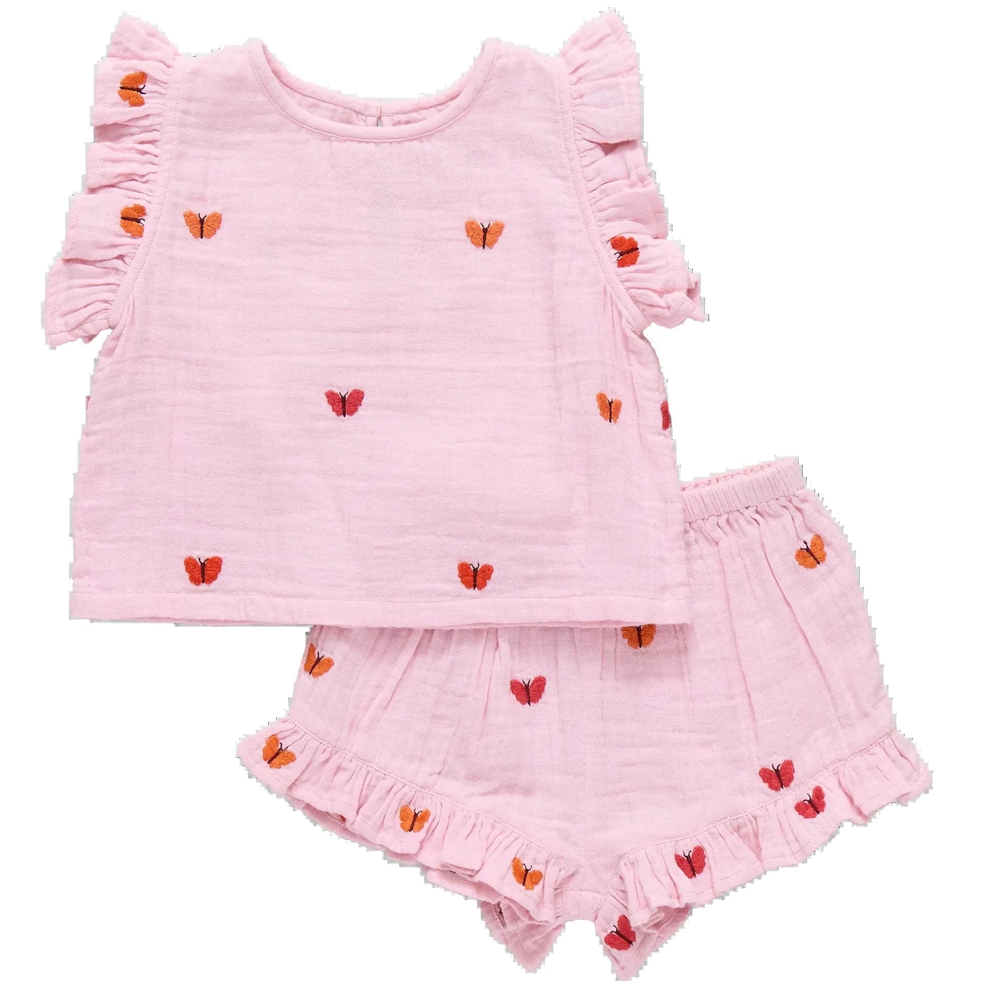 Butterfly Embroidery Roey 2pc Set