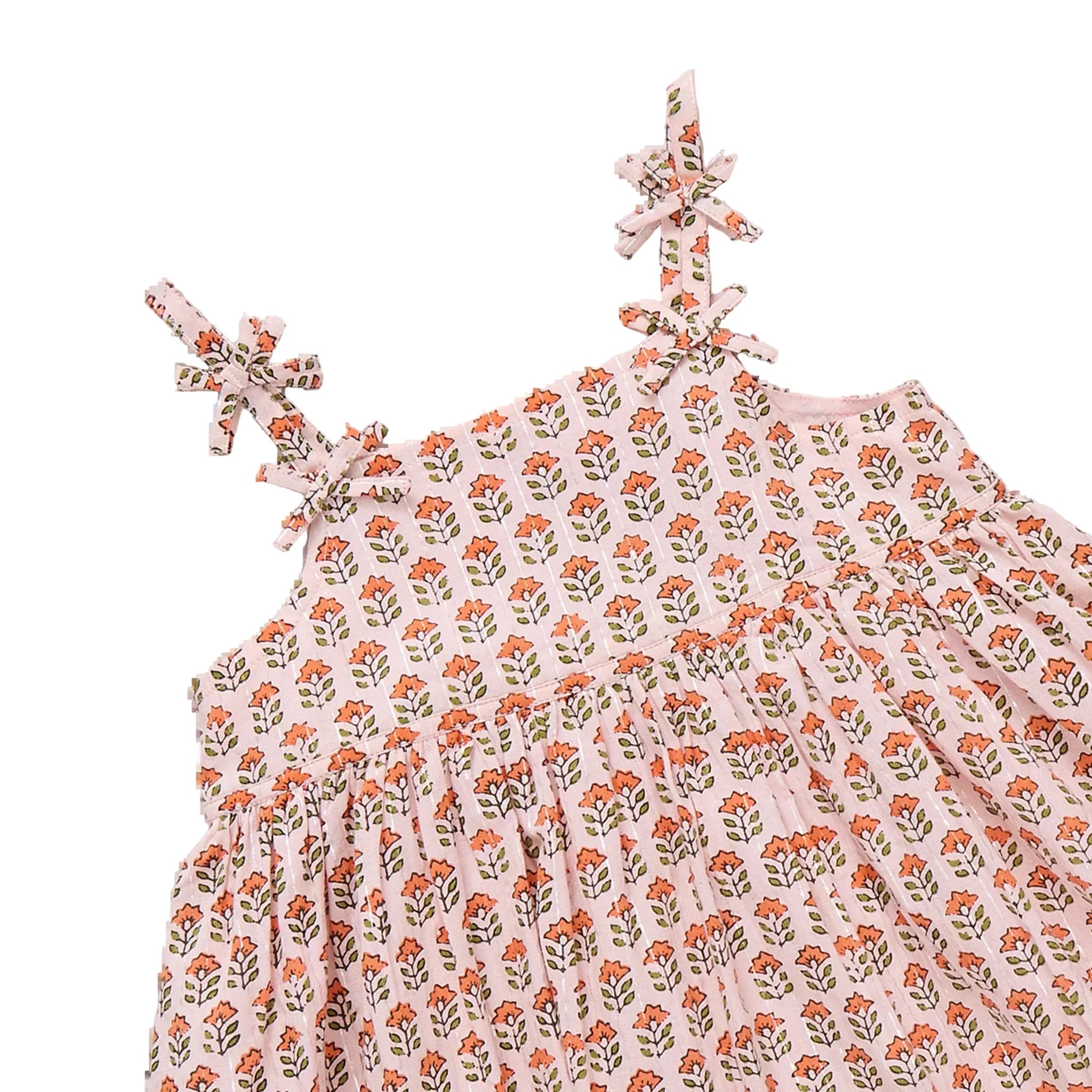 Pink Prairie Block Print Tia Dress