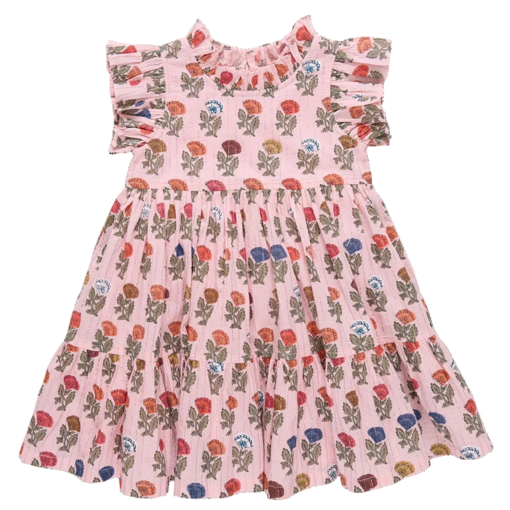 pink chicken gingerbread dress Pink Chicken Multi Flower Drop Jennifer Dress in Pink