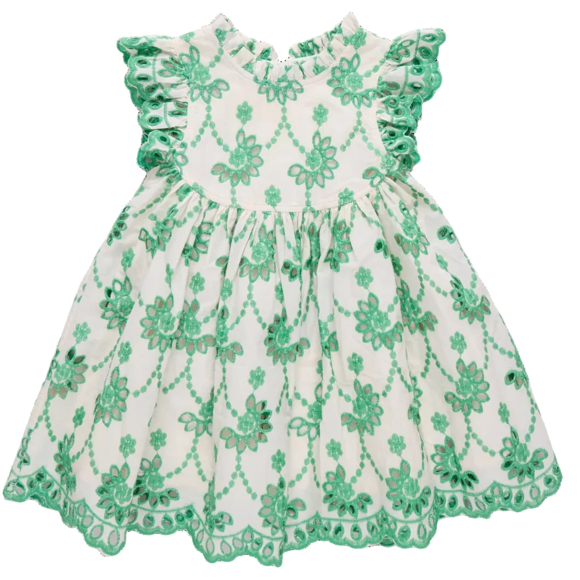 Kelly Green Eyelet Cynthia Dress
