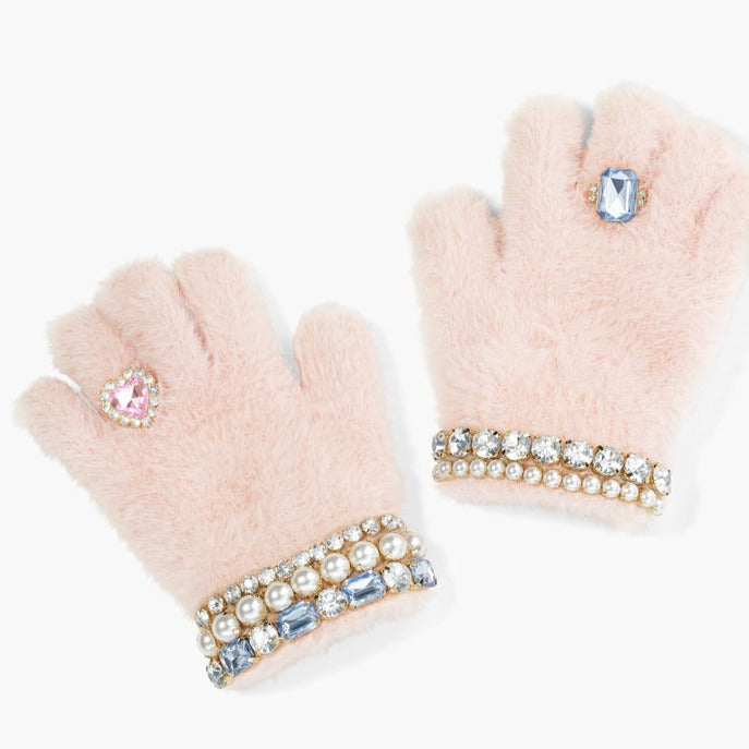 Cotton Candy Jeweled Gloves