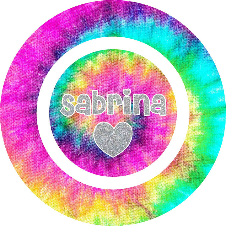 Personalized Rainbow Tie Dye Dishware