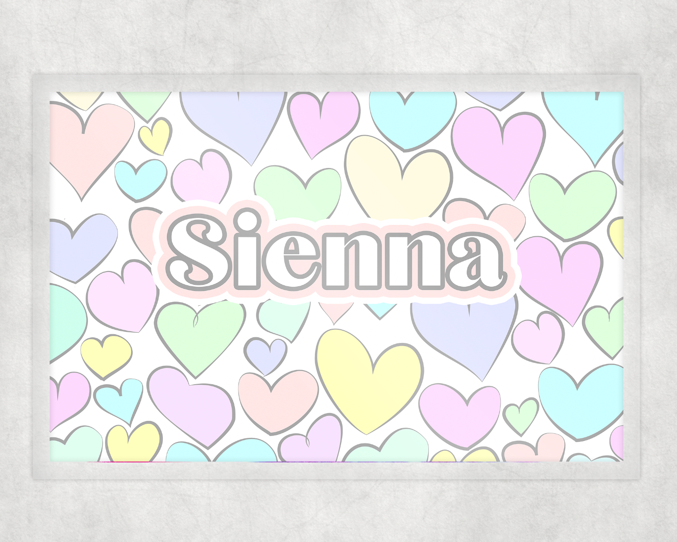 Personalized Pastel Hearts Dishware