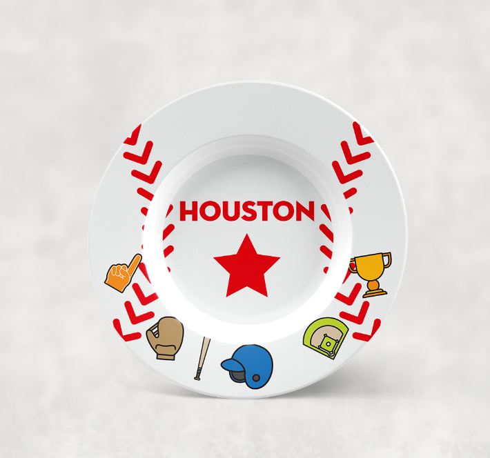 Personalized Baseball Dishware