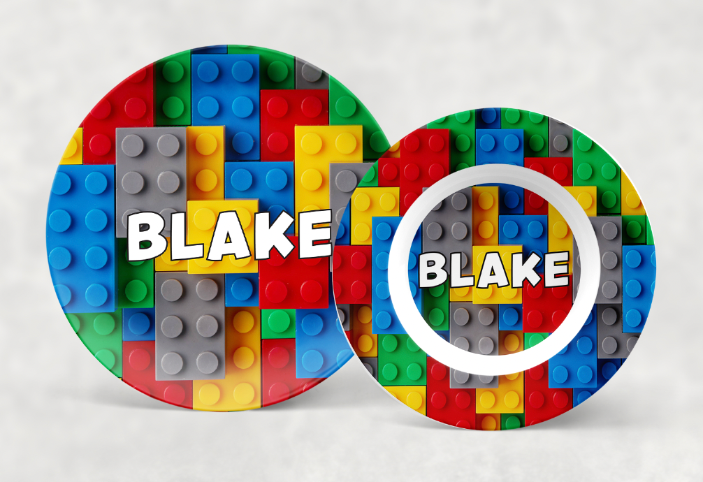 Personalized Legos Dishware