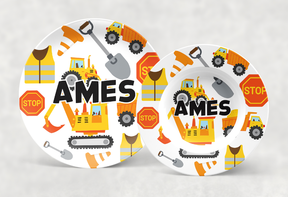 Personalized Construction Dishware