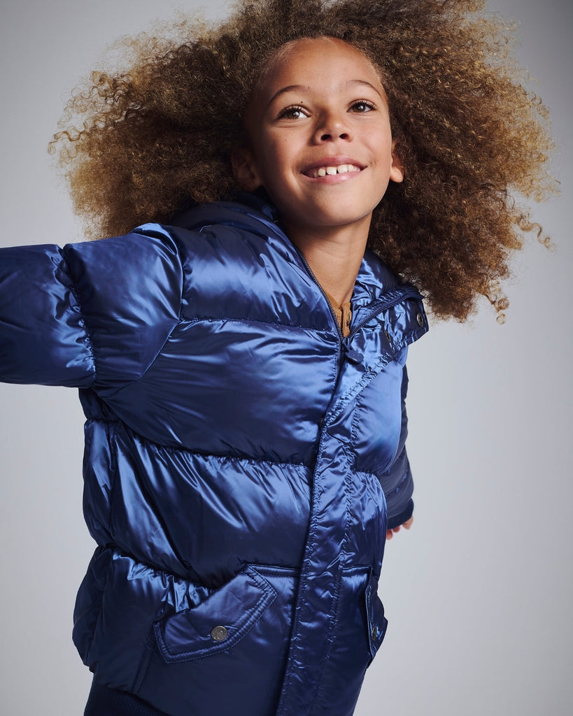 Navy Puffy Coat - Meems