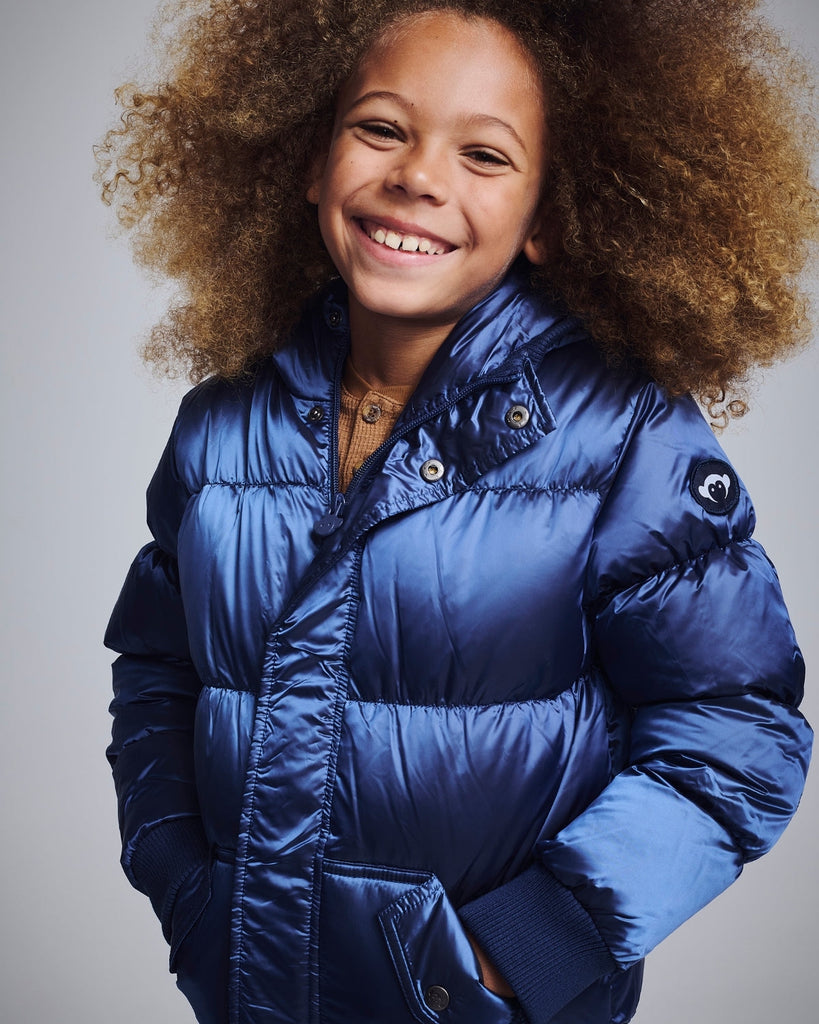 Navy Puffy Coat - Meems