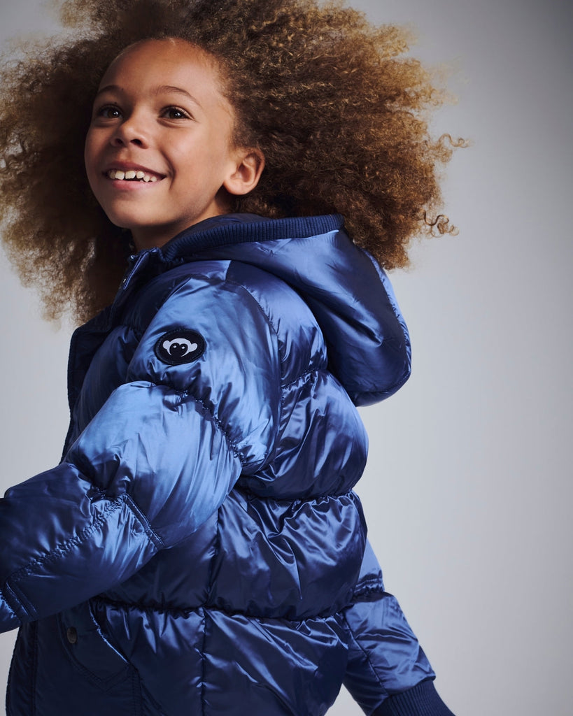 Navy Puffy Coat - Meems