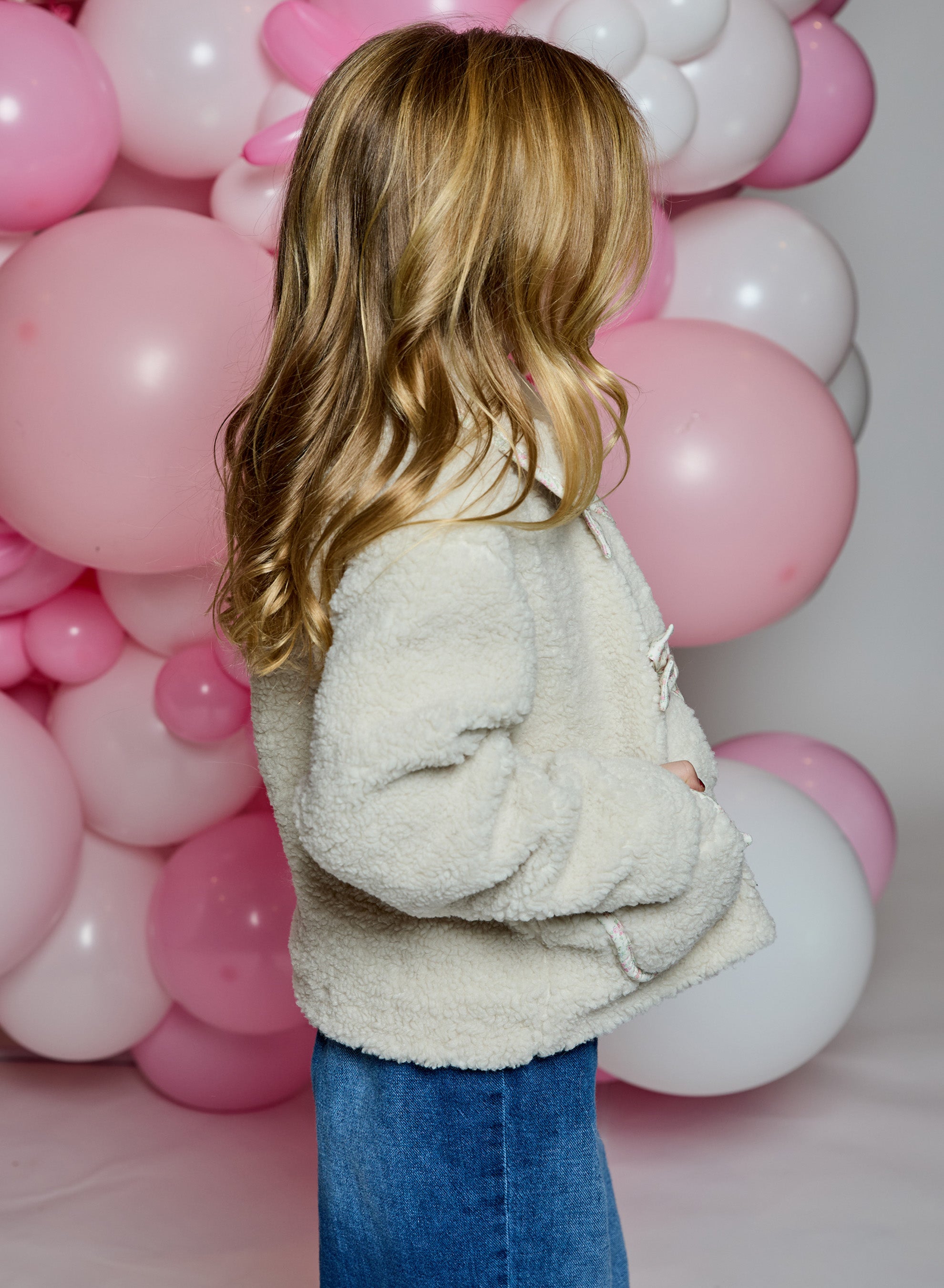 Floral Detailed Teddy Jacket