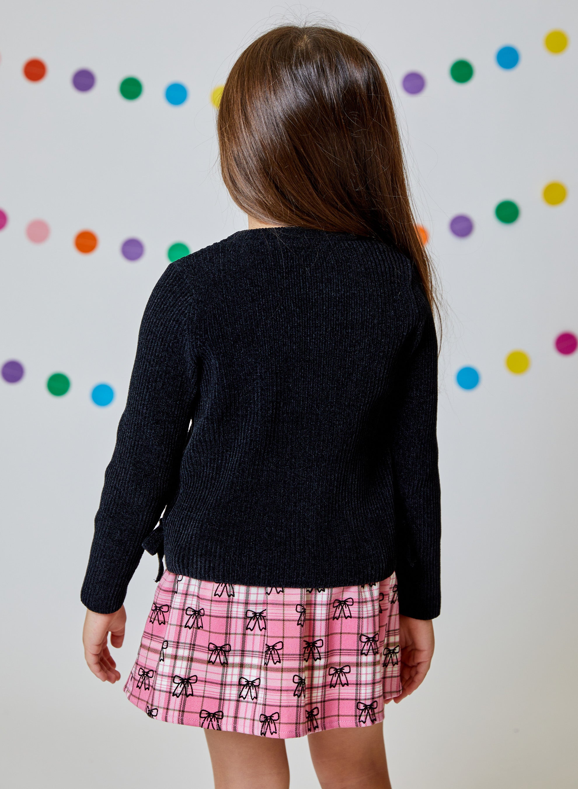 Pink Plaid Bow Skort