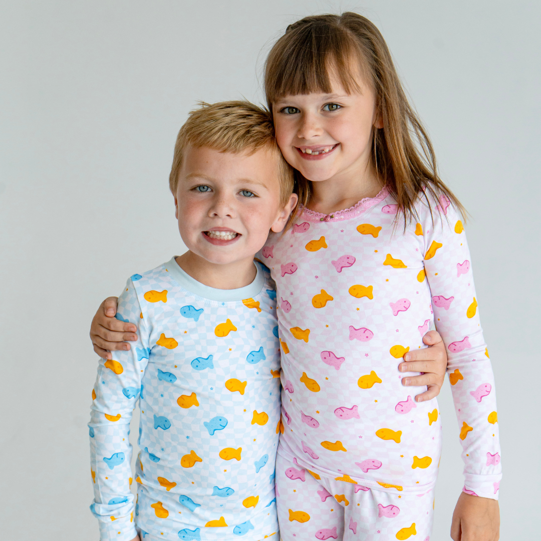 Goldfish Pink LS PJ Set