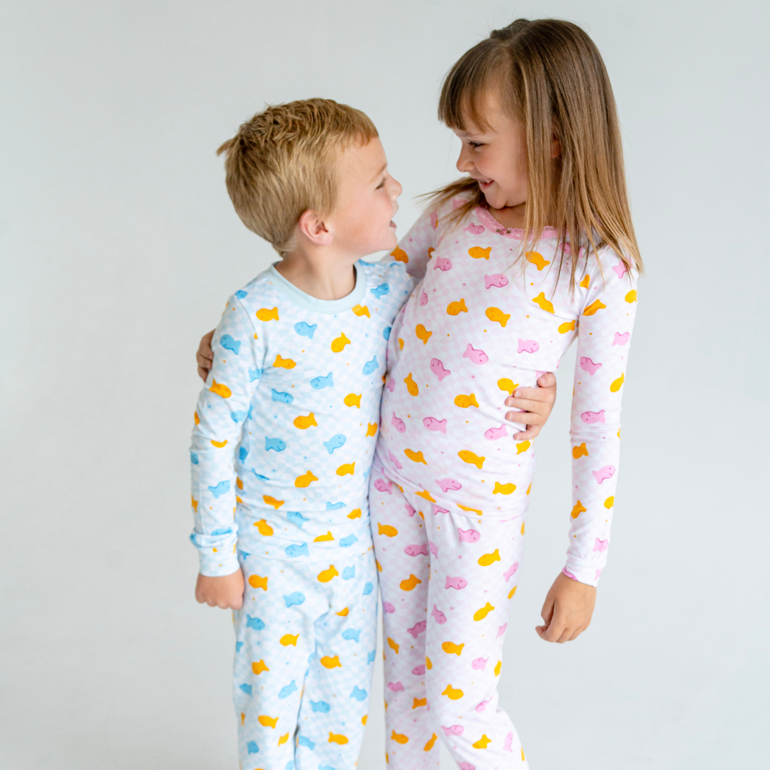 Goldfish Pink LS PJ Set
