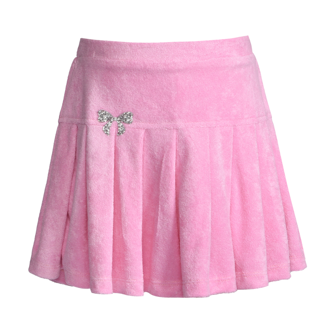 Crystal Bow Pleated Skort Set