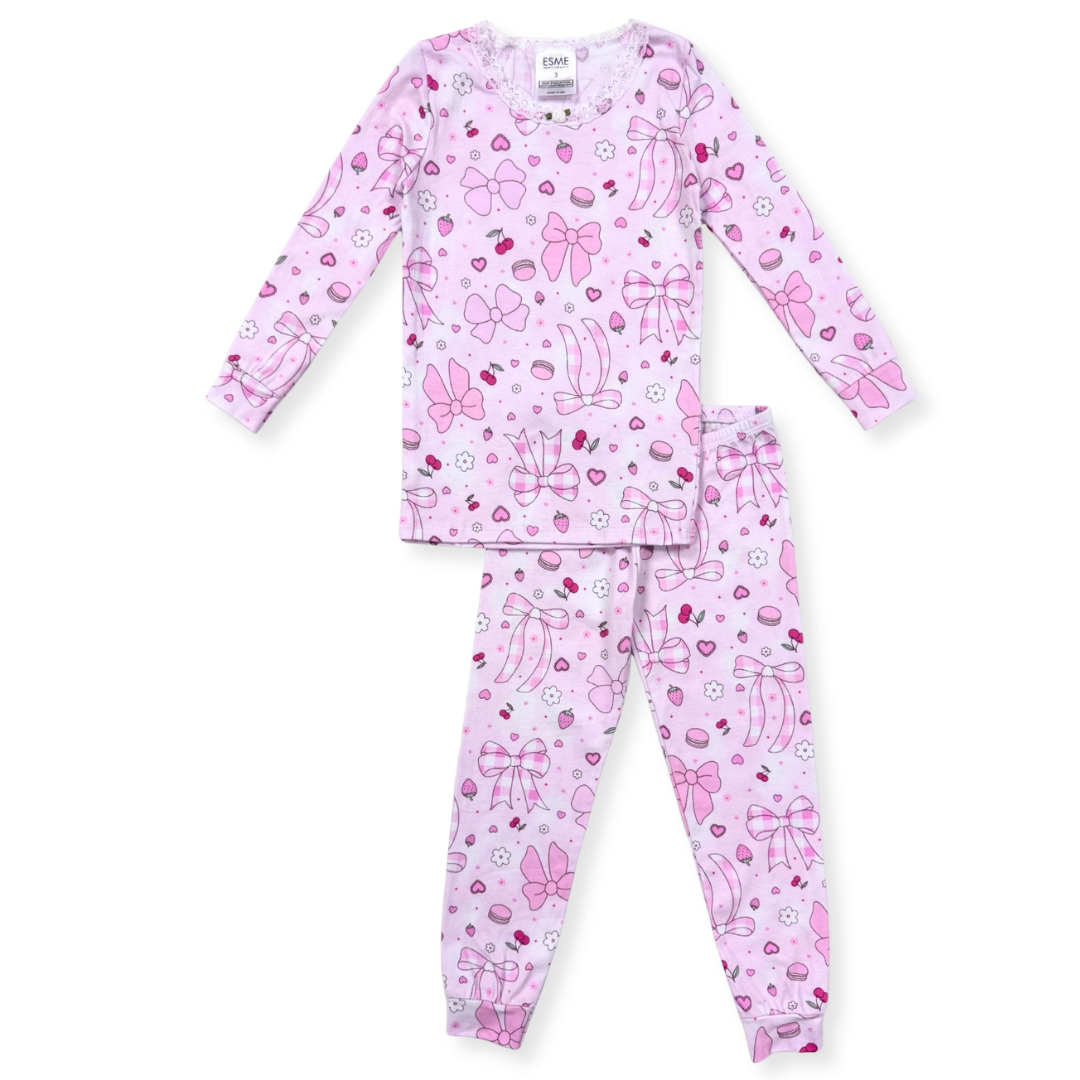 Summer Bows LS PJ Set