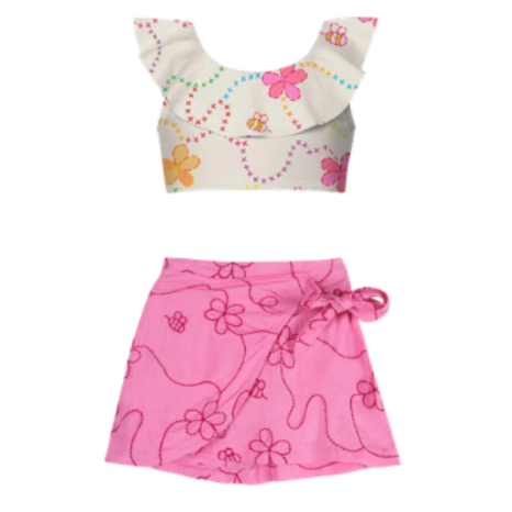 Pink Jardin Beach Skirt