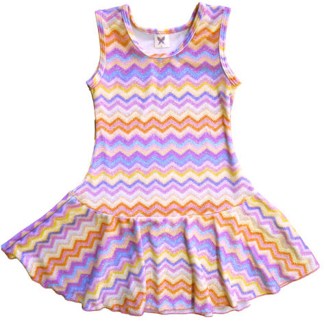 Zig Zag Glitter Tank Dress