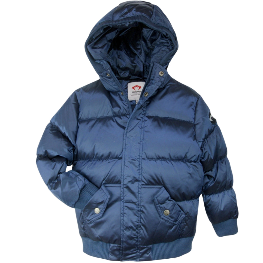Navy Puffy Coat - Meems