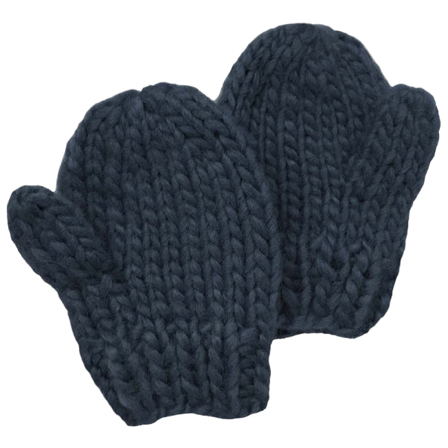 Blue Knit Mittens - Meems