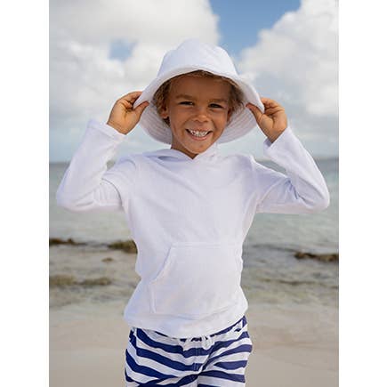 White Terry Beach Bucket Hat