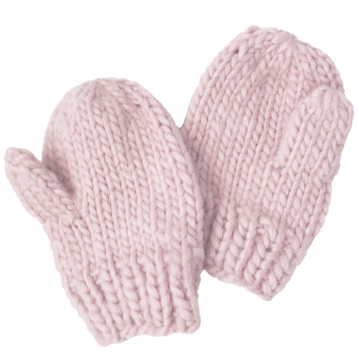 Pink Knit Mittens - Meems