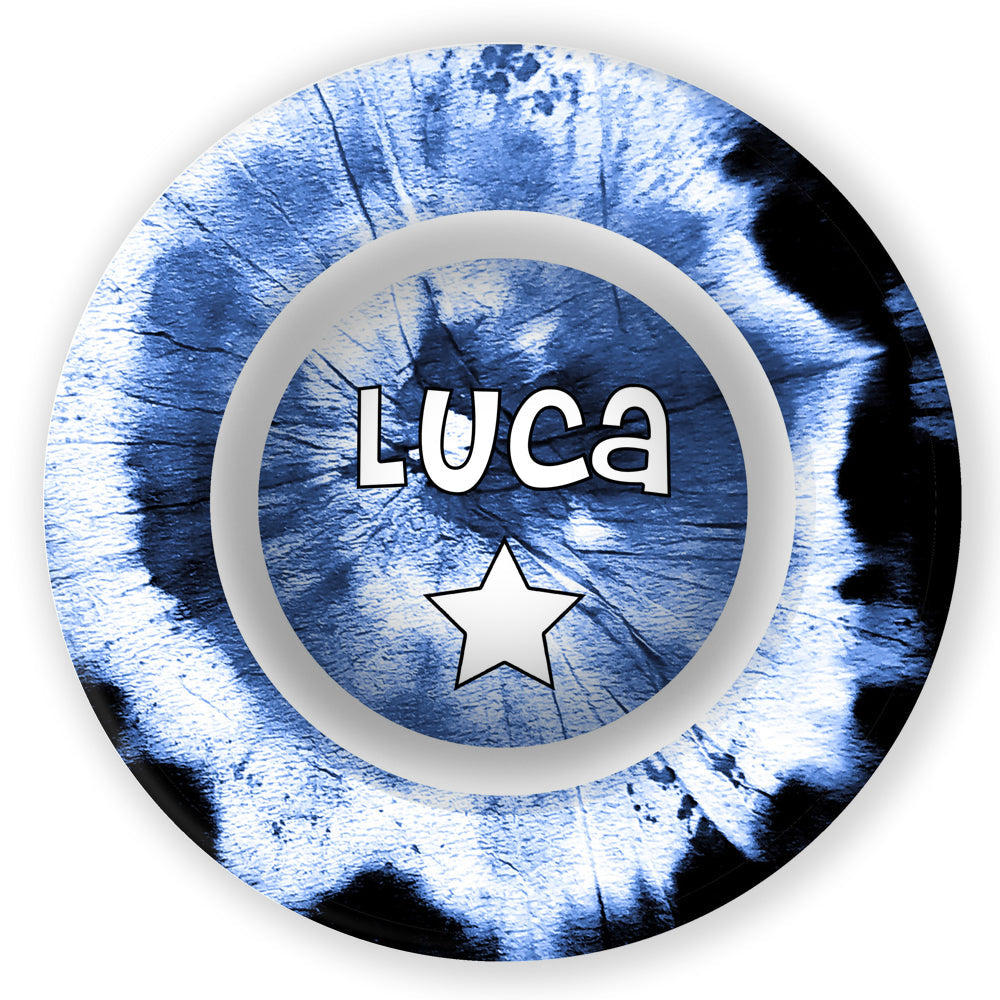 Personalized Navy Tie Dye Dishware