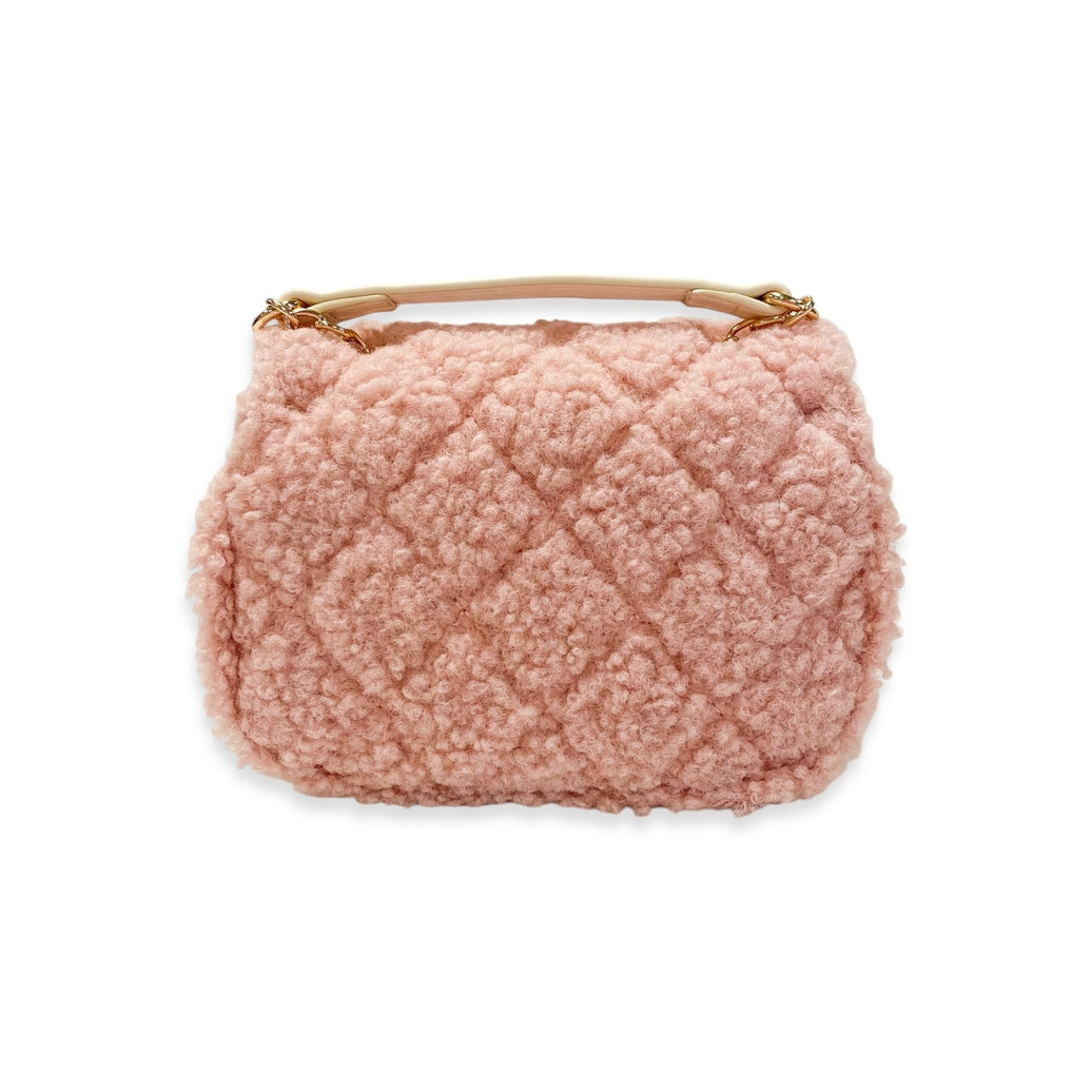 Sherpa Mixed Quilted Purse