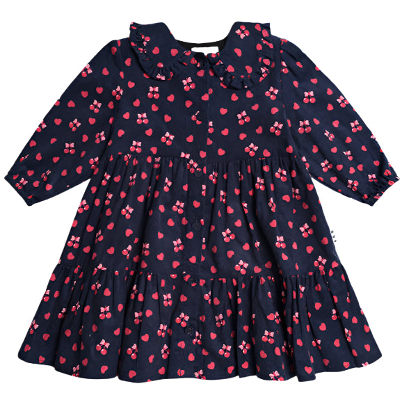 Cherry Pie Tiered Cord Dress