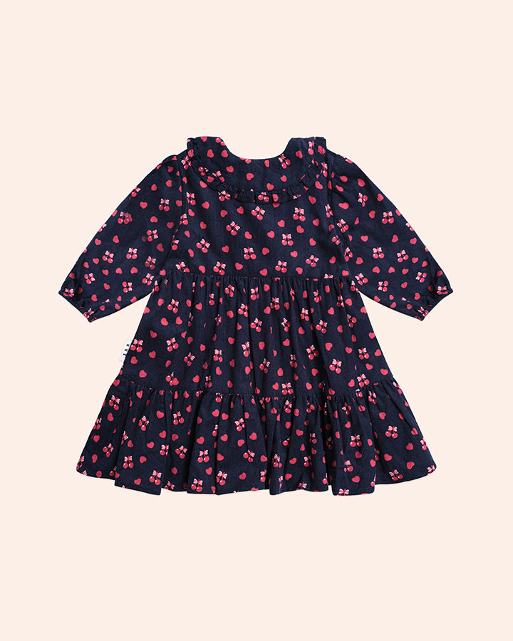 Cherry Pie Tiered Cord Dress