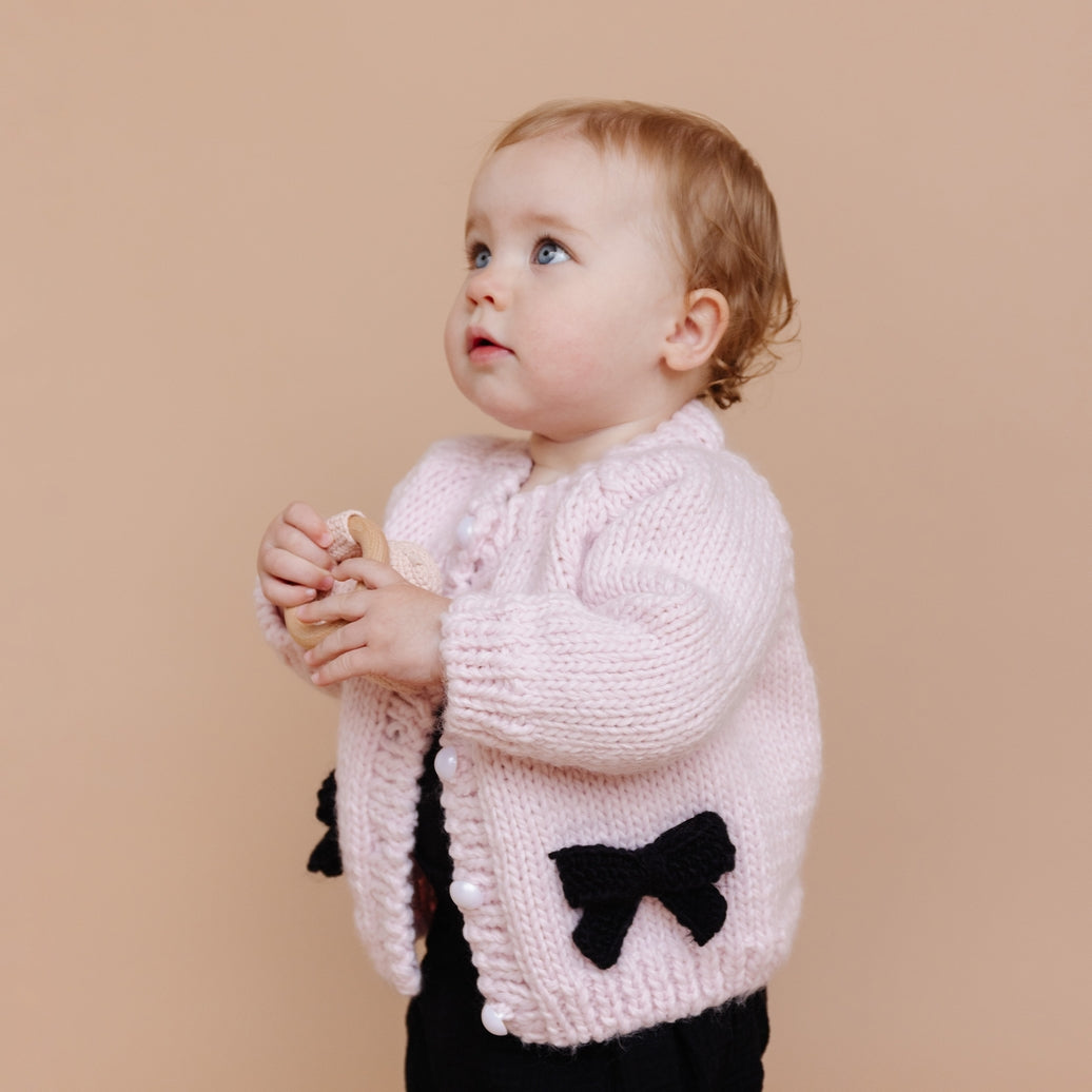 Pink Bow Cardigan - Meems
