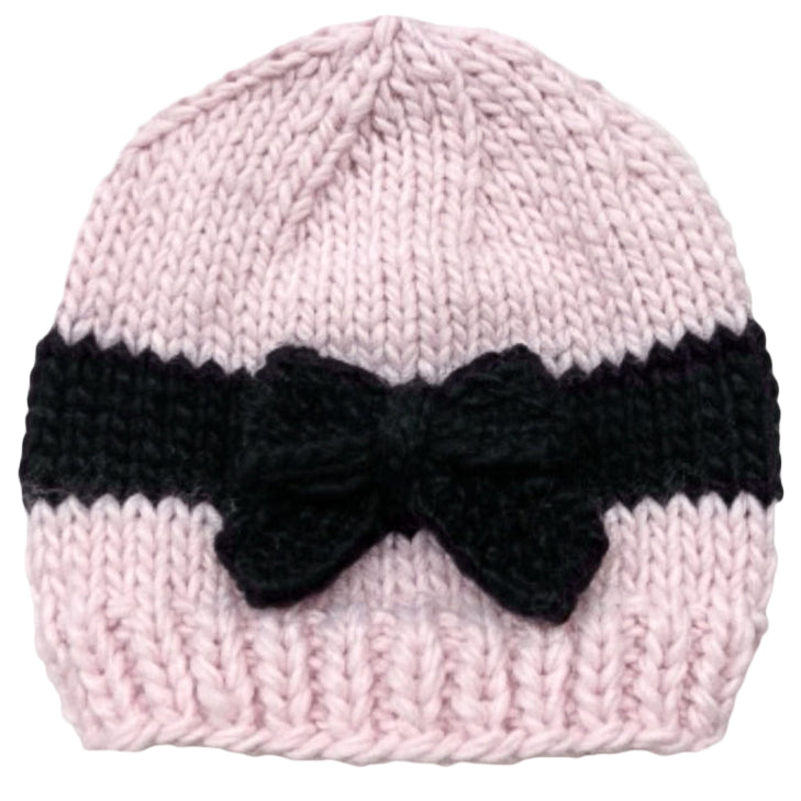Pink Knit Bow Hat - Meems