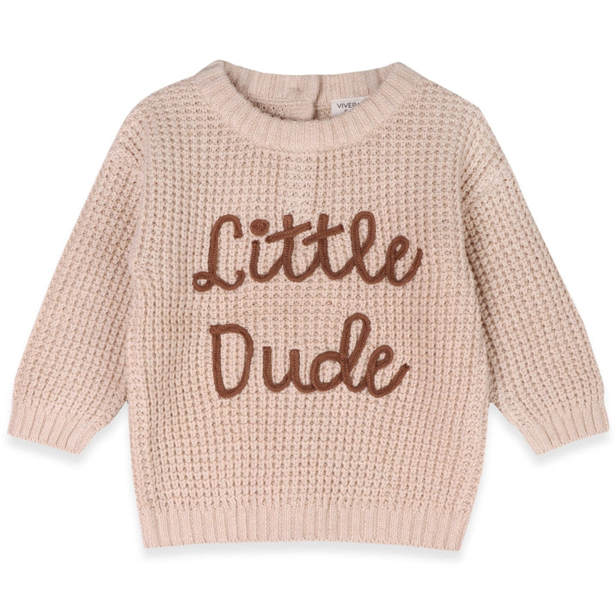 Little Dude Embroidered Cardigan
