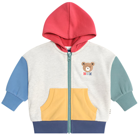 Huxbear Colorblock Zip Up Hoodie
