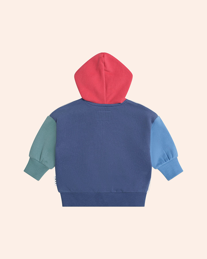 Huxbear Colorblock Zip Up Hoodie