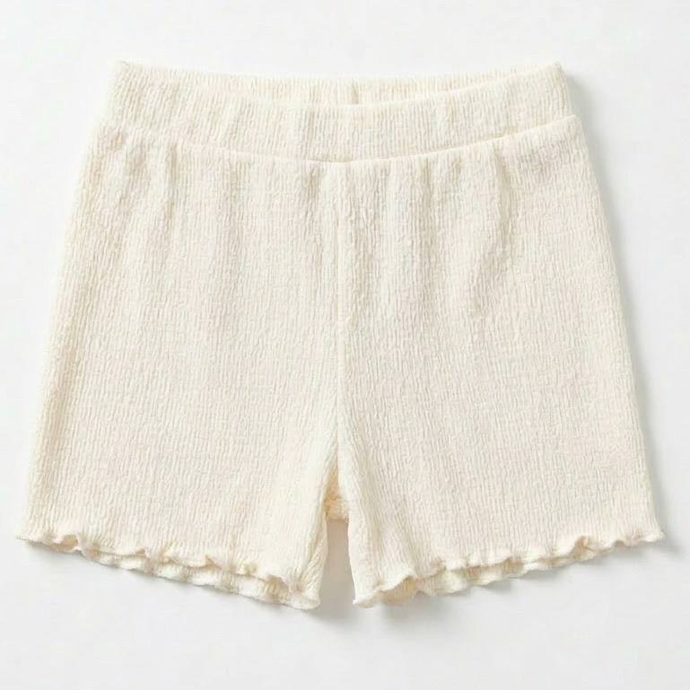 Off White Knit Shorts