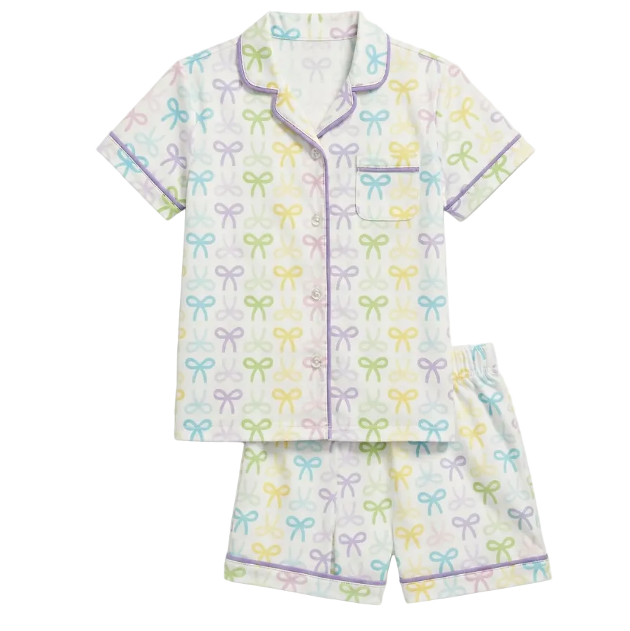 Bow Rainbow Bamboo Loungewear Set