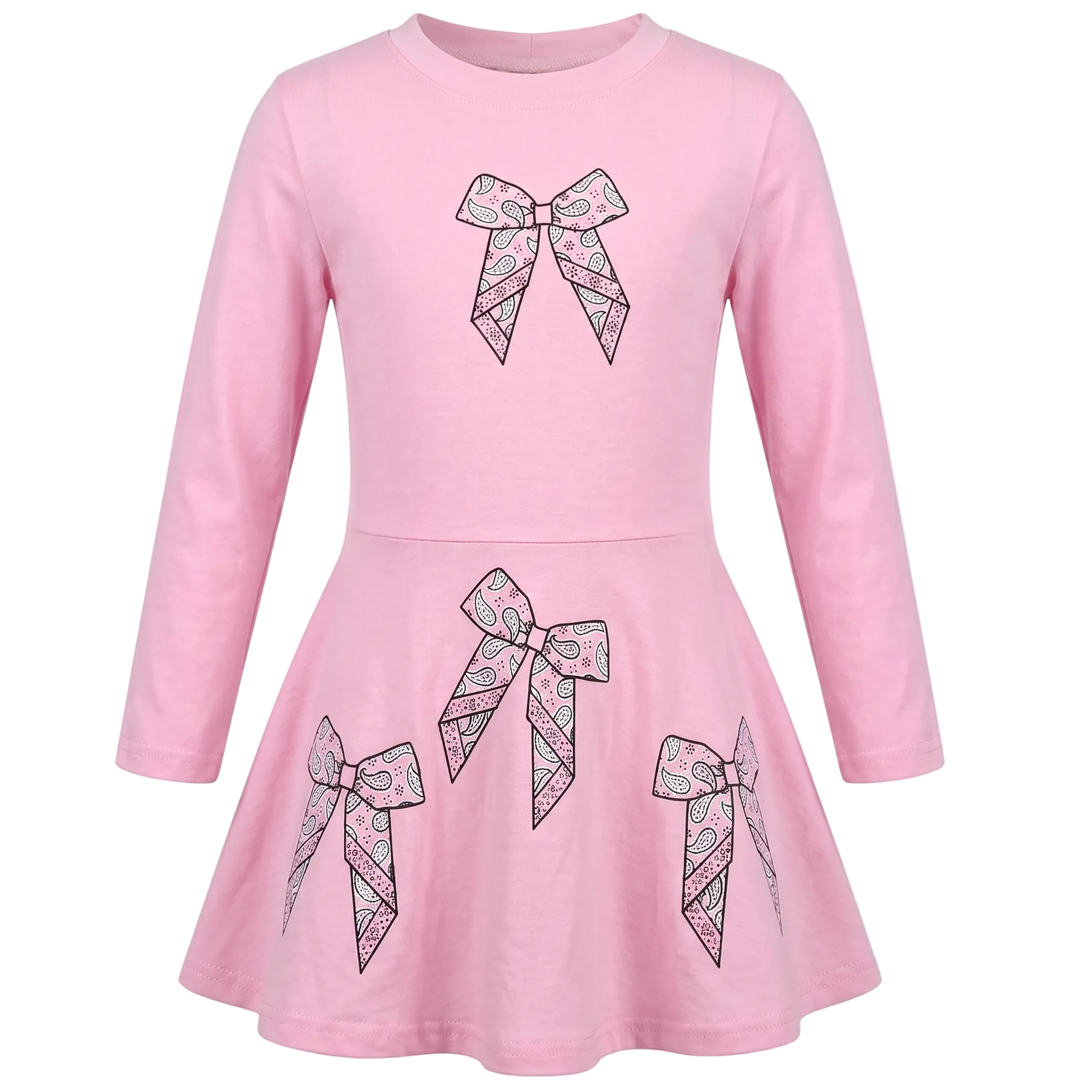 Bandana Bow LS Dress