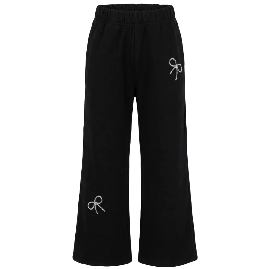 Crystal Bow Flare Sweatpant