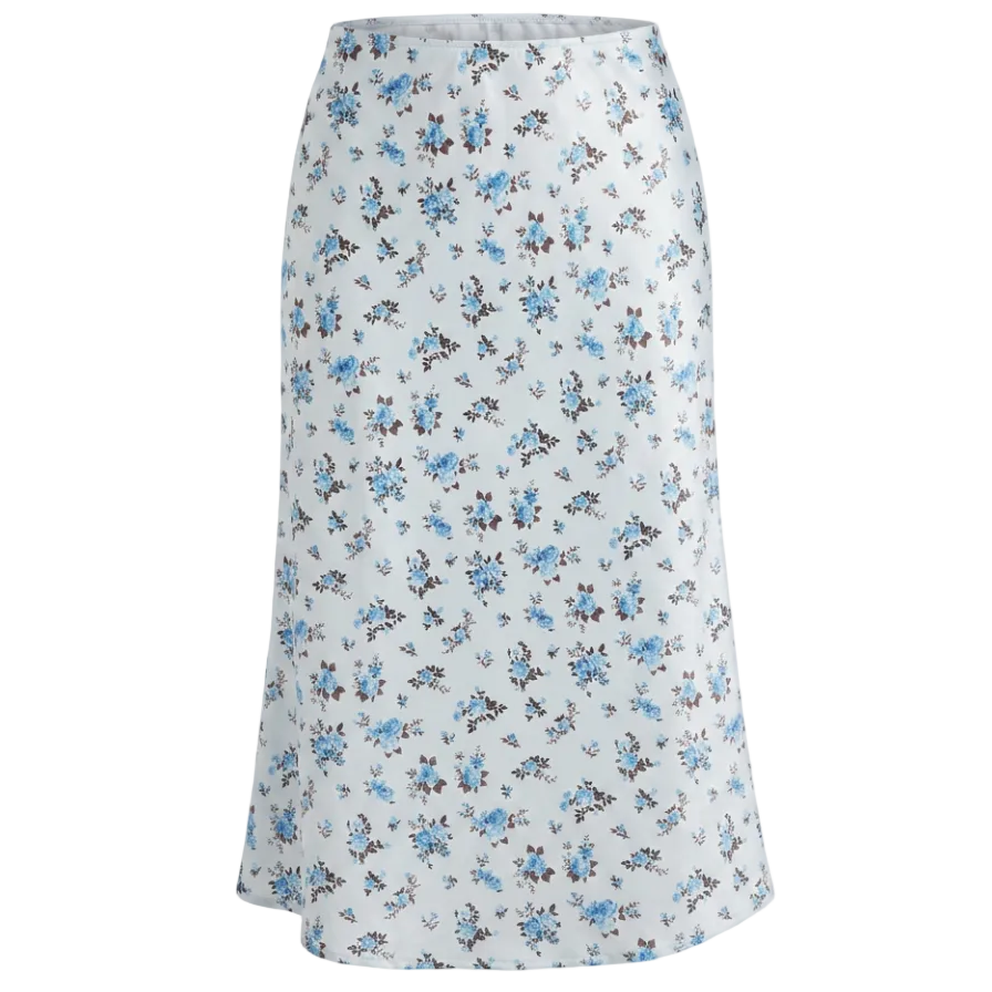 Silky Floral Maxi Skirt